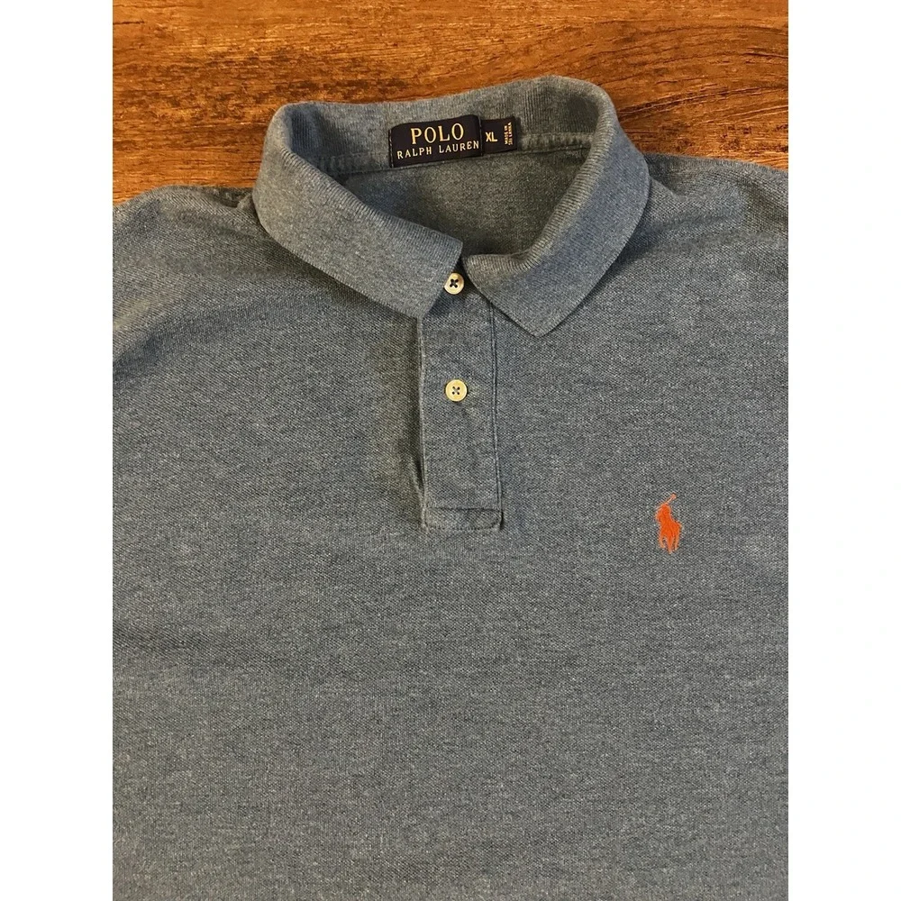 Polo Ralph Lauren Aqua Blue Long Sleeve Polo Shirt X-Large C26
